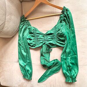 Urban Outfitters Women's Long Sleeve Boho Crop Top - Size Medium